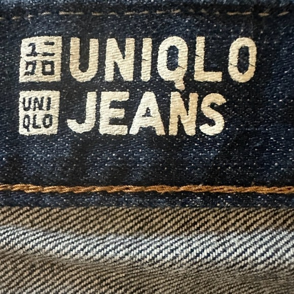 Uniqlo Regular Fit Denim Jean Pants, Dark‎ Blue, Size 34 - Picture 12 of 13